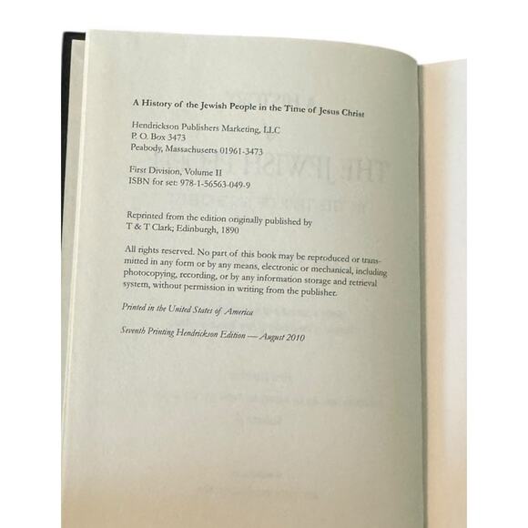 A History of the Jewish People in the Time of Jesus Christ Volume 2 & 3 Schurer - Picture 6 of 7